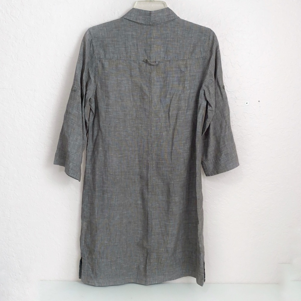 Tommy Bahama Linen Dress Womens XS Brown Roll Tab Lace-up‎ Bodice Summer casual - Picture 3 of 11